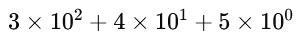 decimal number 345